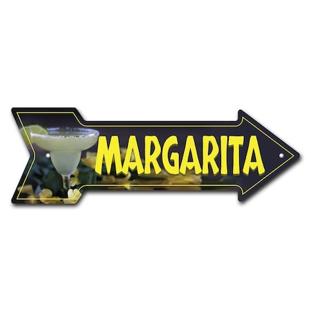 Signmission Margarita Arrow Sign Funny Home Decor 30in Wide P-ARROW10-999754